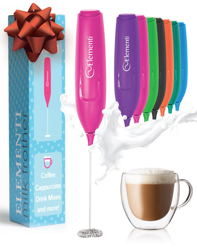 Pink Milk Frother Wand & Matcha Mixer