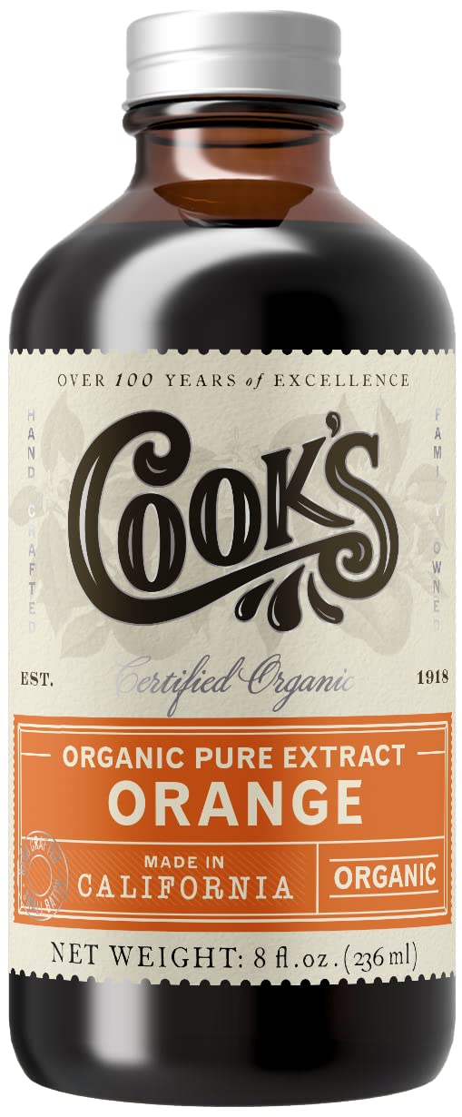 Organic Orange Extract for Baking & Drinks (8 Fl Oz)