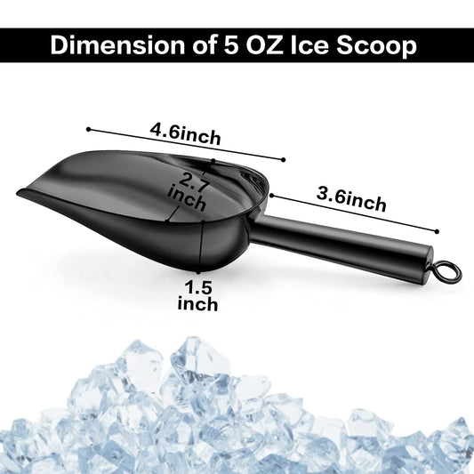 Ice Scoop 5oz Stainless Steel Canister Small Ice Candy Scoops (2 Count)