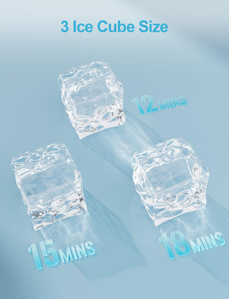 Commercial Ice Maker Machine, 100 lbs/24H Under Counter Ice Machine with 34lbs Ice Storage, Stainless Steel Freestanding Ice Makers for Home Bar Restaurant Outdoor, 45 Ice Cubes