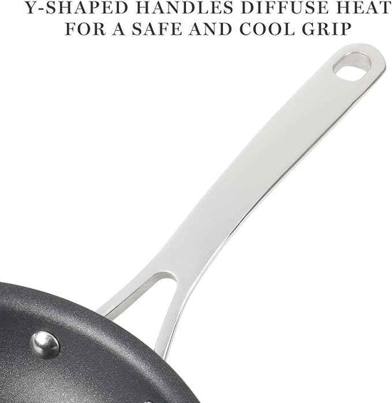 Martha Stewart 12 Piece Heavy Gauge Aluminum Hard Anodized Premium Nonstick Cookware Set, Induction Safe, Copper w/Black Interior