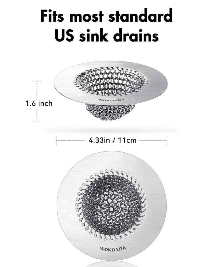 Reversible Sink Drain Strainer & Kitchen Sink Stopper Set