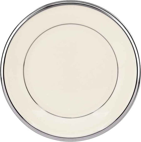 Lenox Solitaire Bread Plate, Butter, ivory/platinum