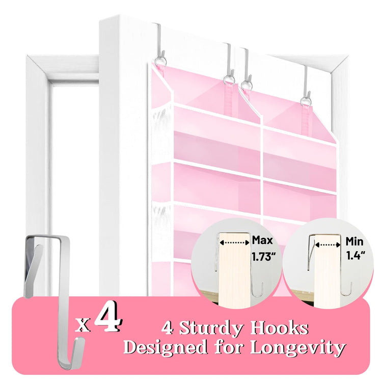 Pink Over The Door Organizer 5 Tiers