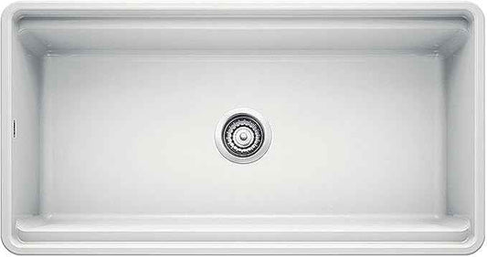 Blanco 523026 PROFINA Fireclay 36" Apron Front Farmhouse Kitchen Sink with Cutting Board, White