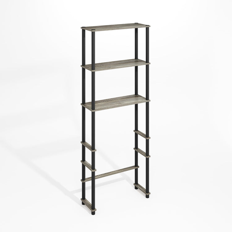 Turn-N-Tube Over The Toilet Storage, 3-Shelf Over The Toilet Organizer, Freestanding Space Saver Bathroom Shelf, for Bathroom Organizers and Storage, Grey Oak