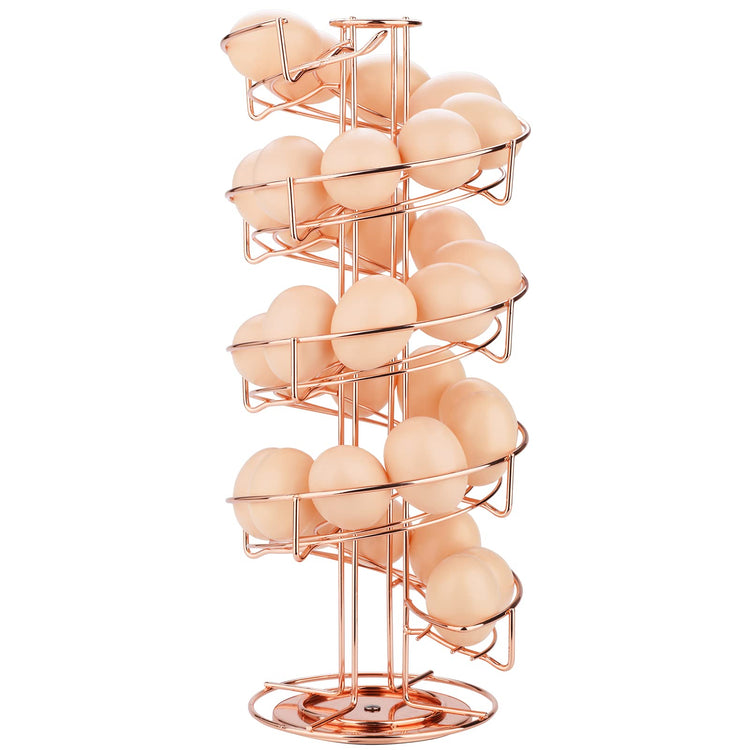 Spiral Design Metal Egg Skelter Dispenser Rack