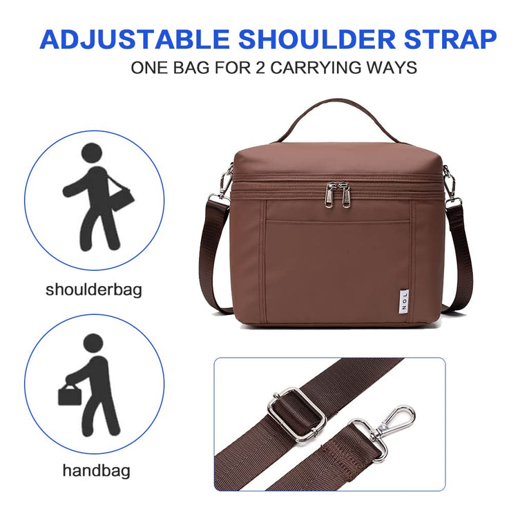 NOL 8L Insulated Lunch Bags for Women Cooler Bag Lightweight Nylon Waterproof Lunch Box For WorkMedium