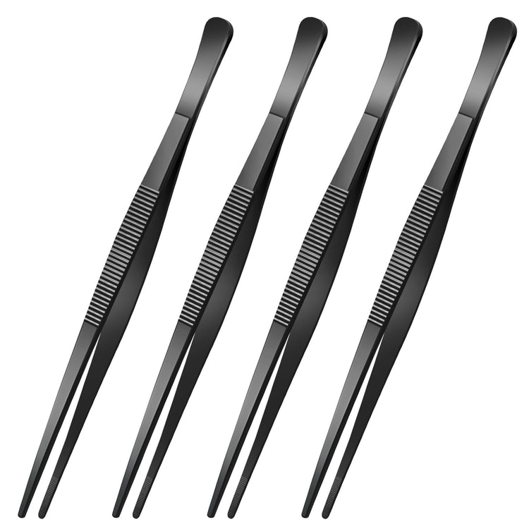 4 Packs 8 Inch Bar Tweezers Black Multi (4 Count)