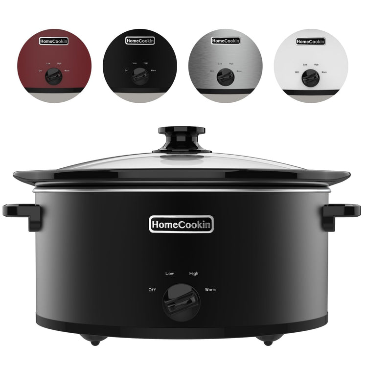 7 Quart Slow Cooker Oval Manual Pot Food Warmer with 3 Cooking Settings