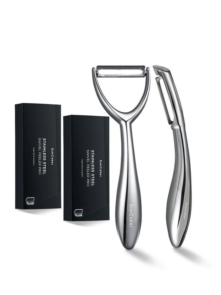 Premium 304 Stainless Steel Peeler Set (2 Count)