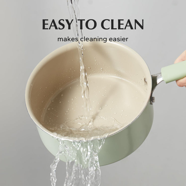 Ceramic Nonstick Saucepan with Lid