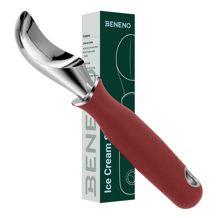 Premium Heavy Duty Ice Cream Scoop with Ergonomic Grip Handle