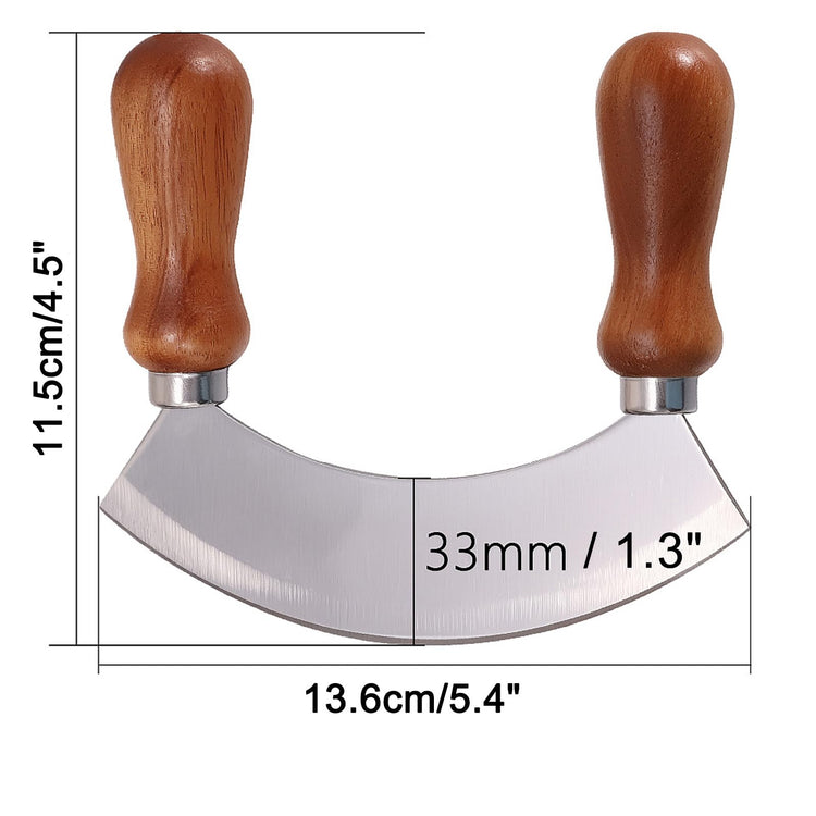 5.4 Inch Stainless Steel Mezzaluna Knife