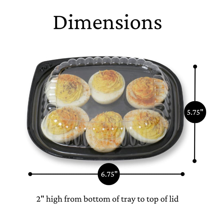 16 Pack Disposable Deviled Egg Containers with Lid (16 Count)