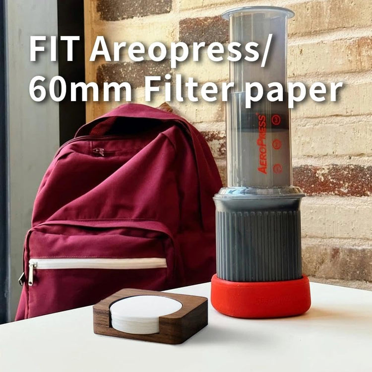 Wood Espresso Paper Filter Holder Stand 63mm
