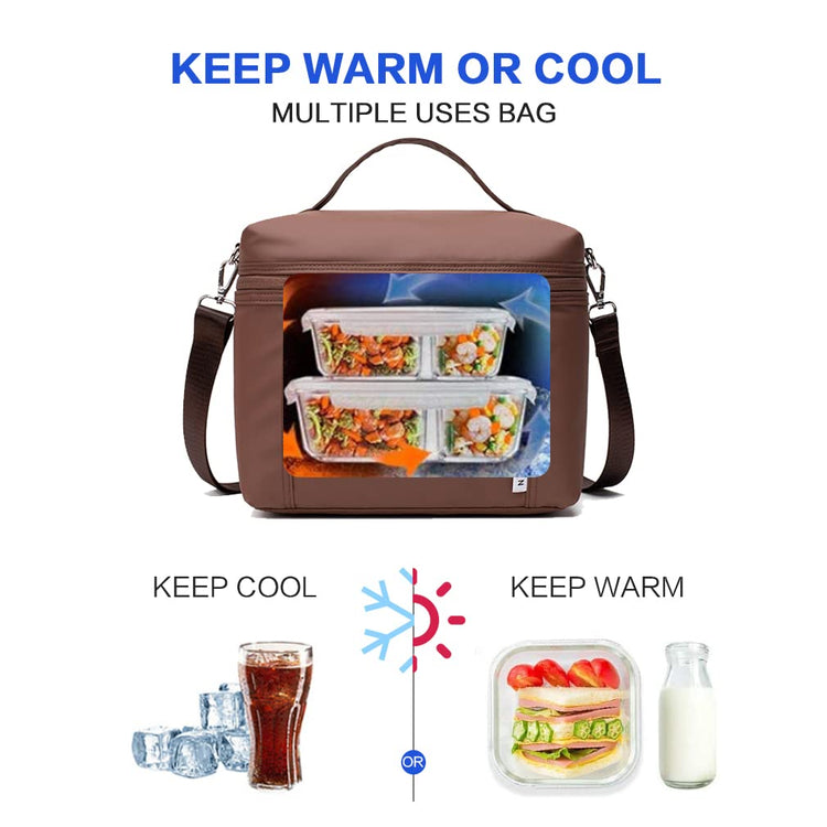 NOL 8L Insulated Lunch Bags for Women Cooler Bag Lightweight Nylon Waterproof Lunch Box For WorkMedium