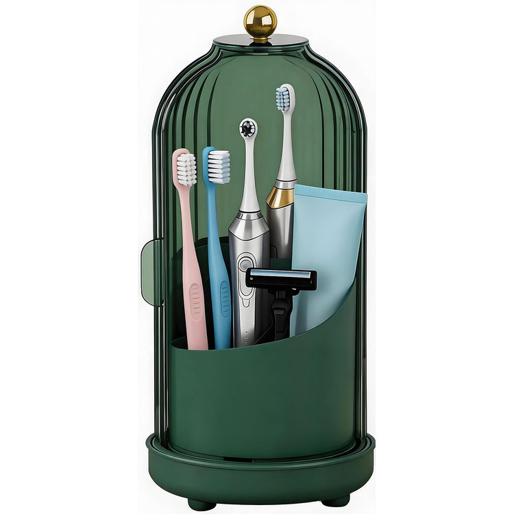Dustproof Toothbrush Holder Organizer with Drainage