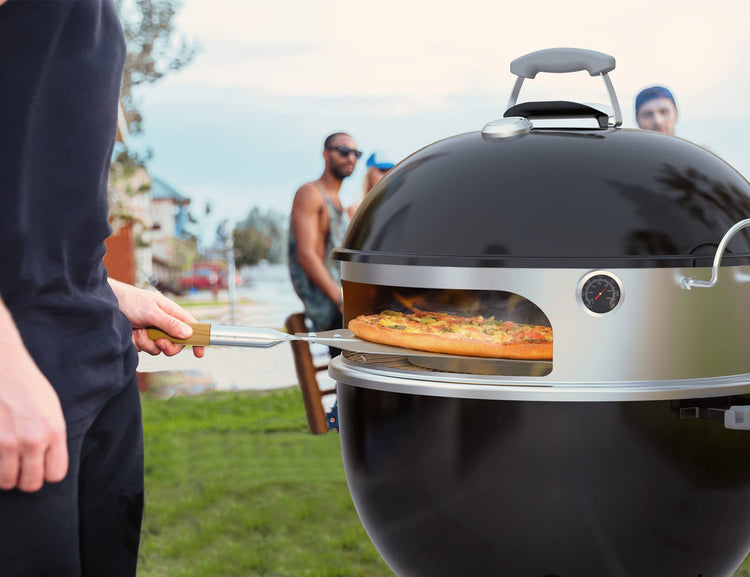 Stainless Steel Pizza Ring Kit for Weber 22" Kettle Charcoal Grill