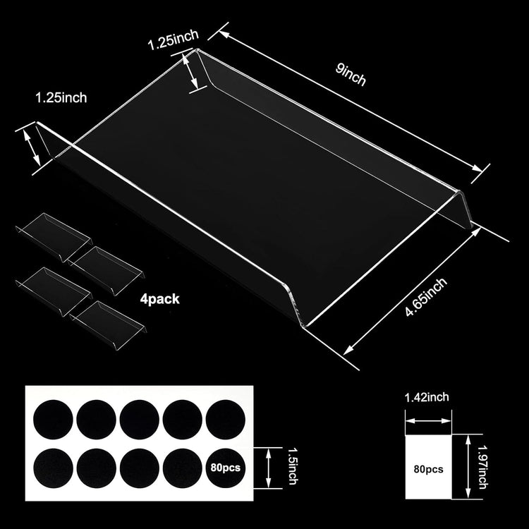 Acrylic Seasonings Spice Rack,Acrylic Spice Drawer Organizer,4 Tier,for Drawer/Countertop,Organize and Display Your Spices,and Seasonings(Jars not included)