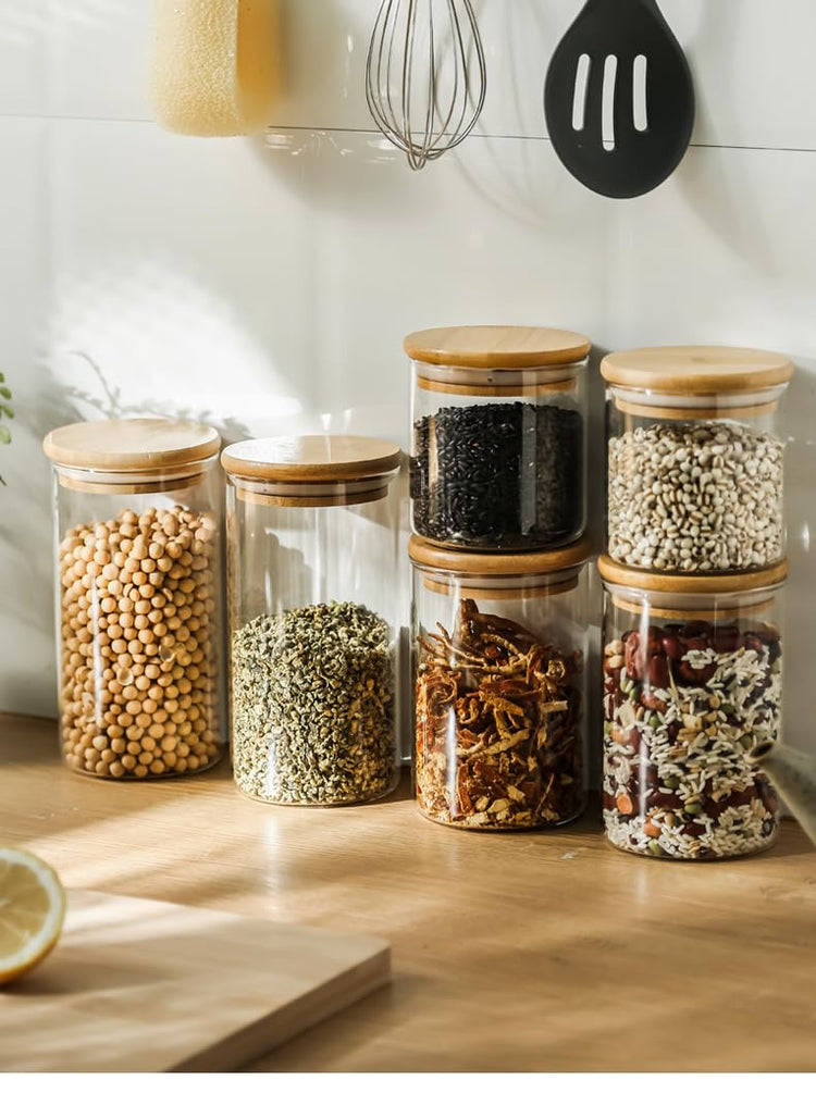 Glass Food Storage Jars (5 Count)