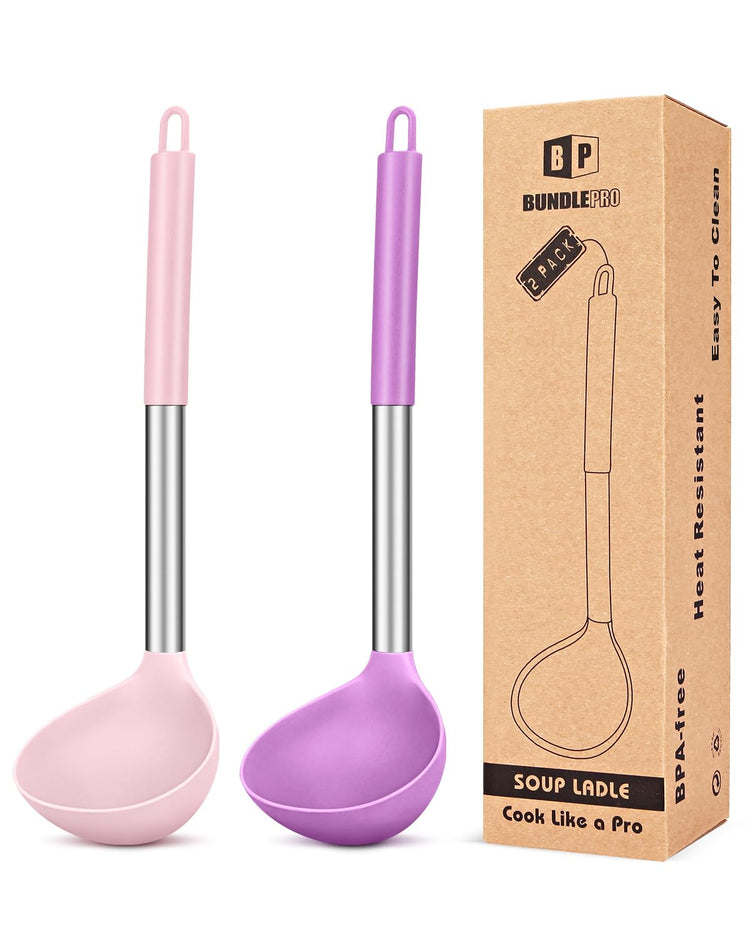 Silicone Ladle Spoon Kitchen Utensils (2 Count)