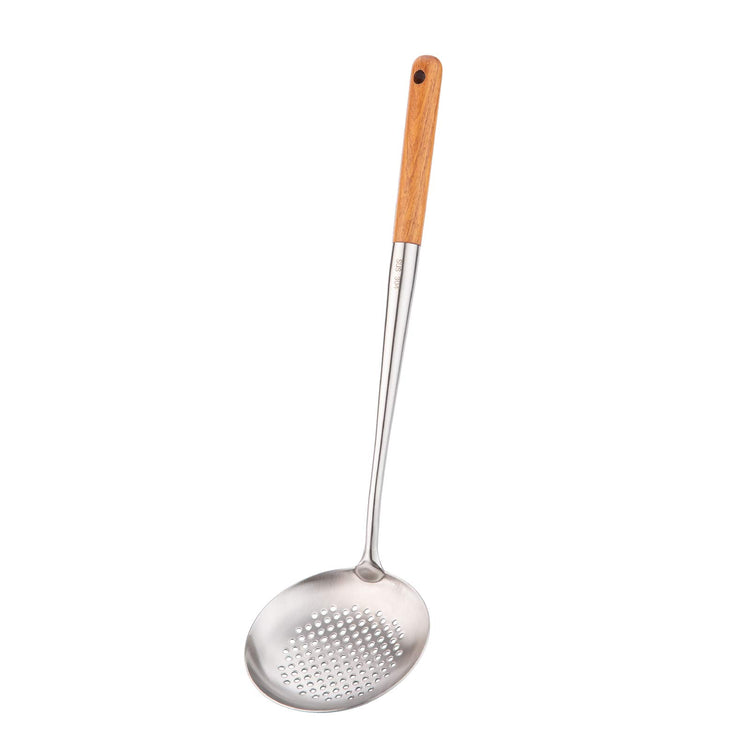 Solid 304 Stainless Steel Skimmer Slotted Spoon Colander Strainer Ladle for Cooking and Frying