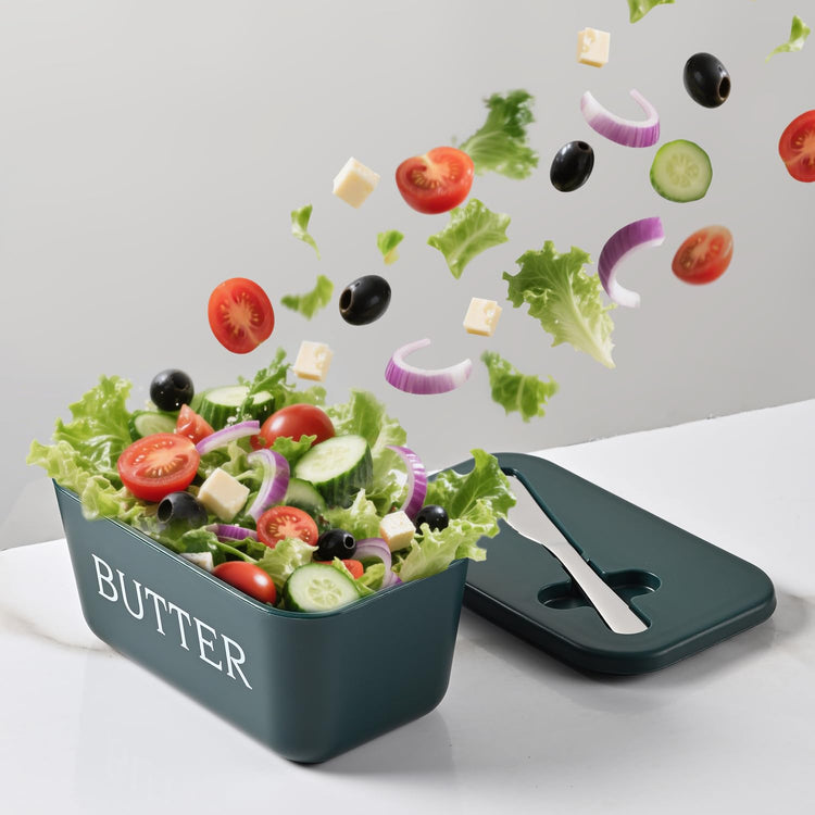 Large Butter Dish With Lid And Knife