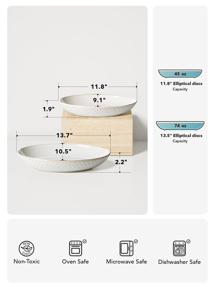 Ceramic Serving Bowls Set of 2 (2 Count)