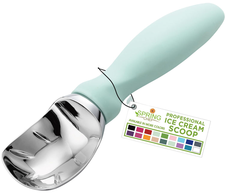 Heavy Duty Metal Ice Cream Scoop with Soft Grip Handle