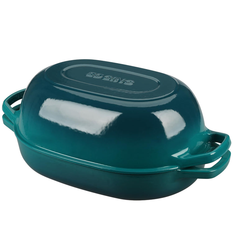 Enameled Cast Iron Oval Dutch Oven Pot with Lid