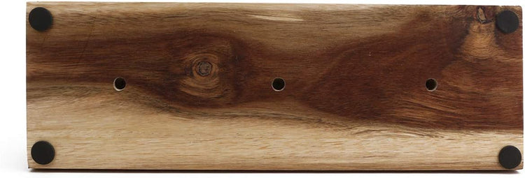 Resafy Large Magnetic Knife Holder,Acacia Wooden Magnetic Knife Block 12.5X10 Inches,Rack Magnetic Universal Stands with Strong Enhanced Magnets Strip Kitchen Storage Cutlery Organizer Without Knifves