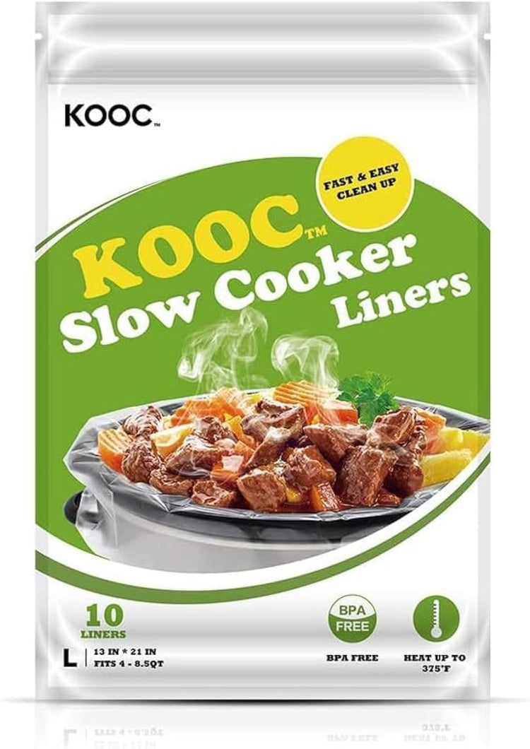 10 Count Slow Cooker Liners 13" x 21" Large Size Fits 3