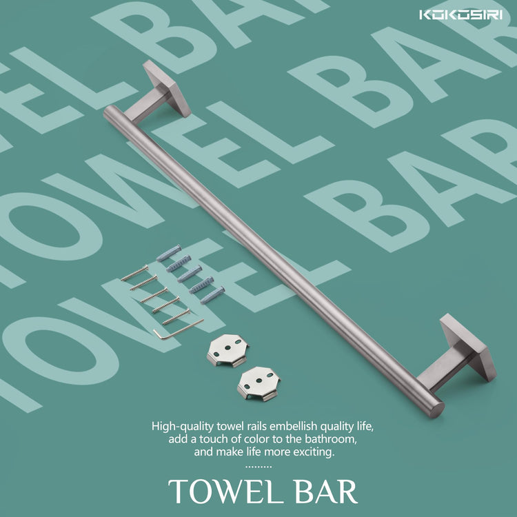 Bath Towel Holder Bathroom Accessories Towel Bar for Toilet Kitchen Necklace Holder 20 Inch Brushed Nickel Stainless Steel B4005BR