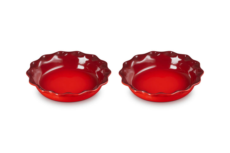 Stoneware Set of 2 Heritage Fluted Pie Dish