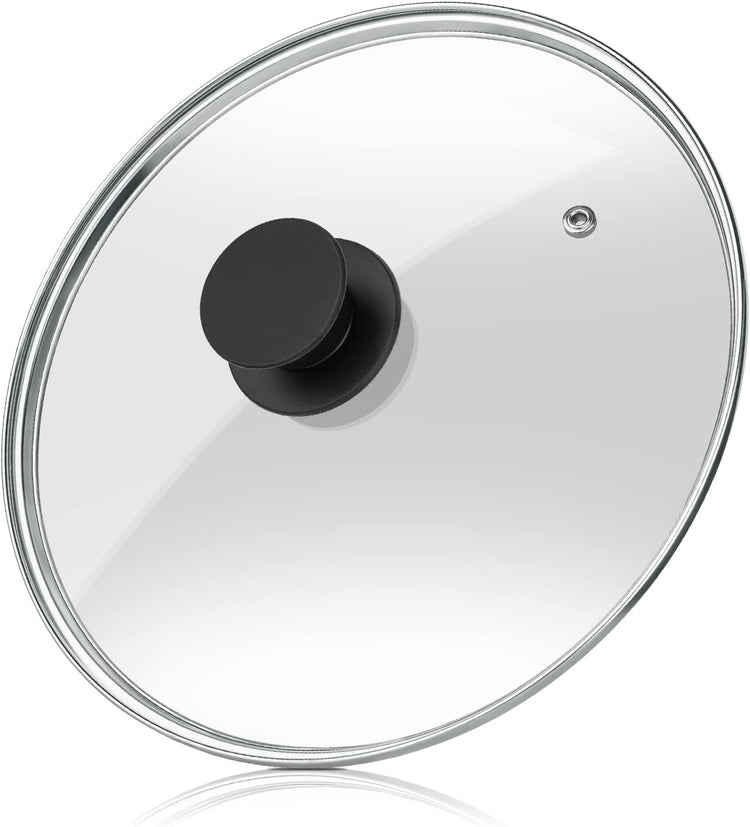 Wadaza Pan Lid 11 Inch - Tempered Glass Pot Lid - Oven Safe Replacement Glass Lid for Frying Pan Wok Pot Skillet