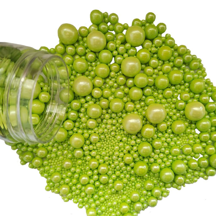 Edible Green Sugar Pearls Candy Sprinkles 120G (4.23 Ounce)