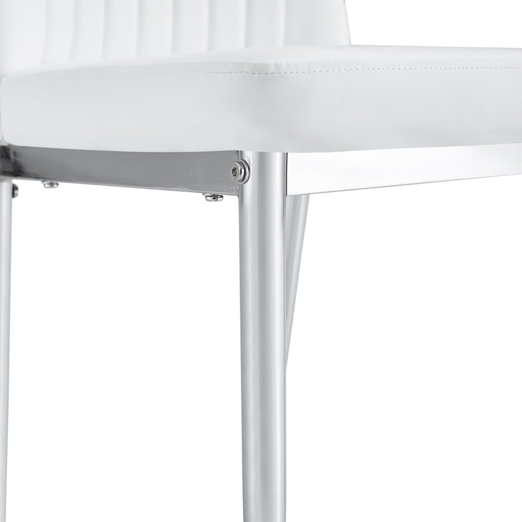 White Modern Dining Chairs Set (8 Count)