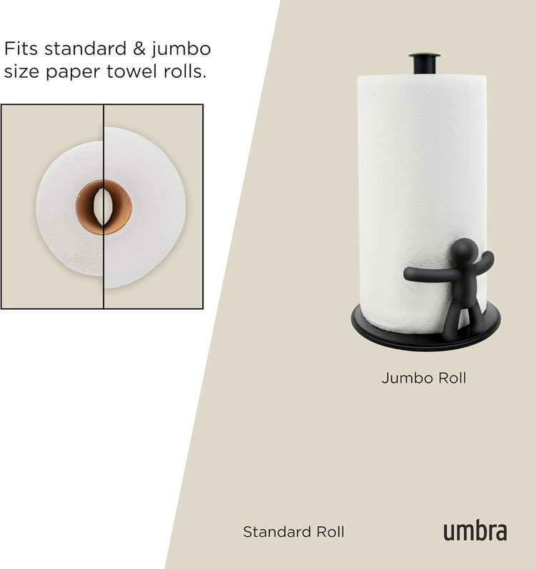 Umbra Buddy Paper Towel Holder, Black