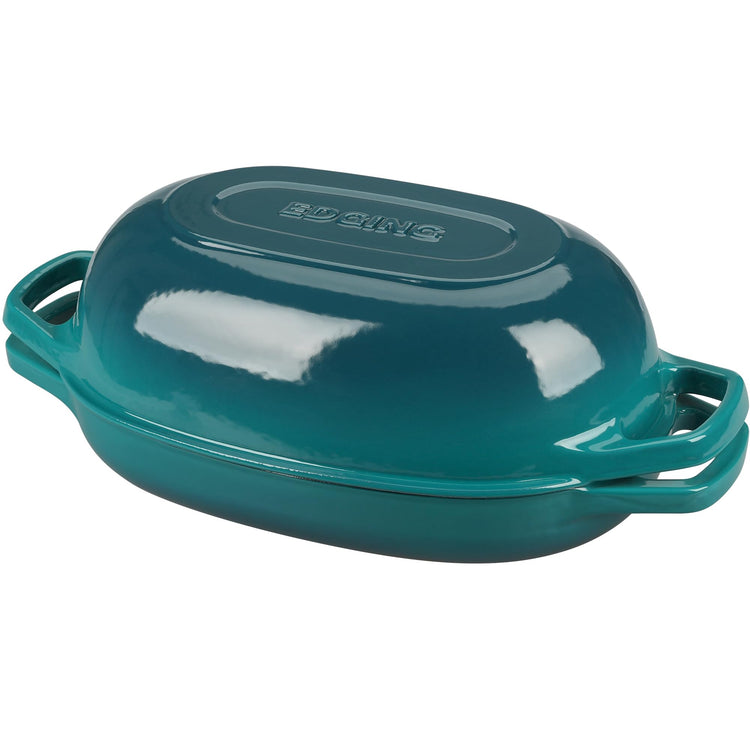 Enameled Cast Iron Oval Dutch Oven Pot with Lid