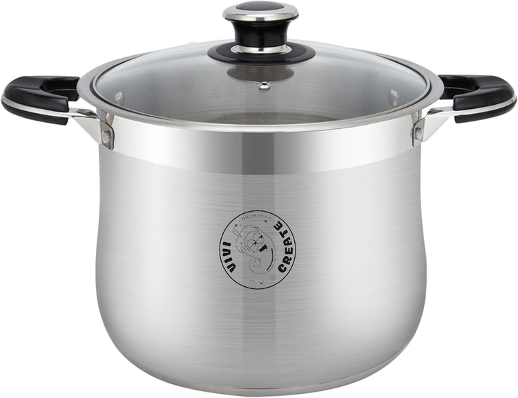 Vivicreate Stainless Steel Stock Pot with Lid for Induction Cooking Boiling Pasta Stew Soup Large Capacity Cookware with Handles for Kitchen Spaghetti Olla Olla de Acero Inoxidable (22.5 QT)