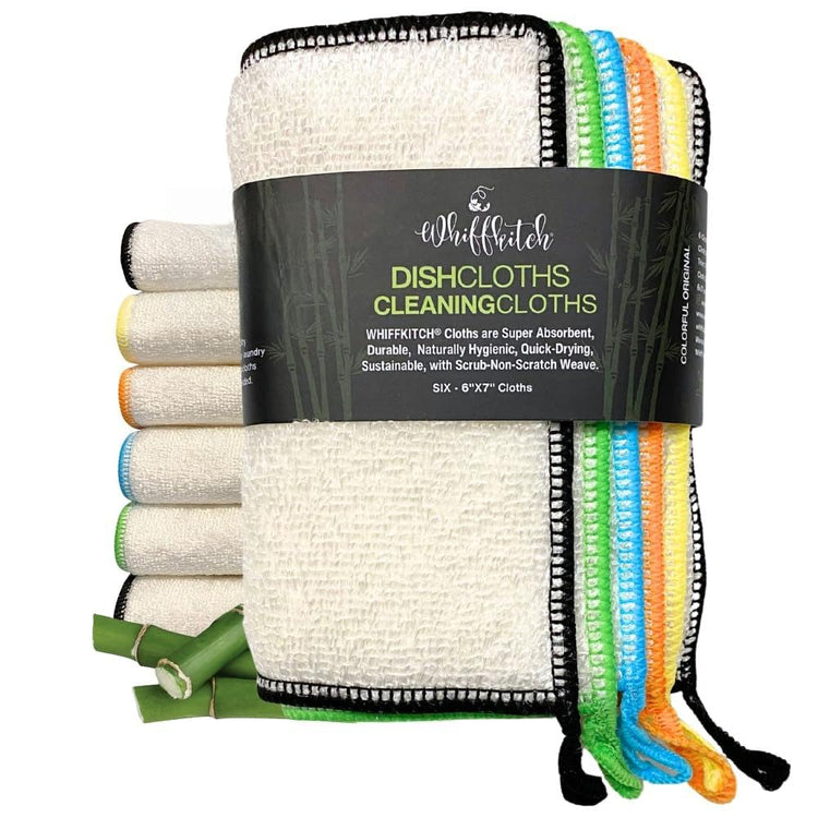 Dishcloths Kitchen Dishrag Cleaning Scrub Reusable 6pk 6x7in (6 Count)