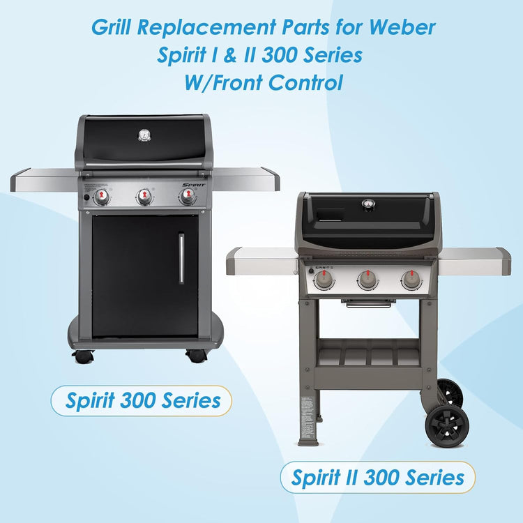 7639 17.5" Grill Grates Replacement for Weber GS4 Spirit II 300 Series, for Weber Spirit 300 Grill Grates, Genesis Silver/Gold/Platinum B/C, Genesis 1000-5000 for Weber Grill Grates