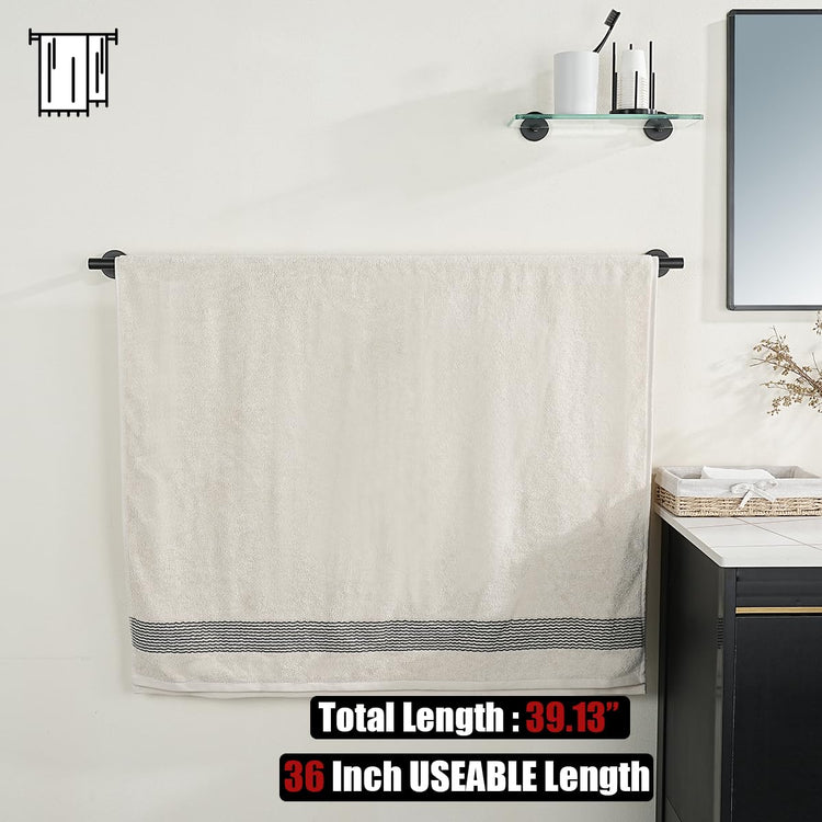 Bath Towel Bar Black