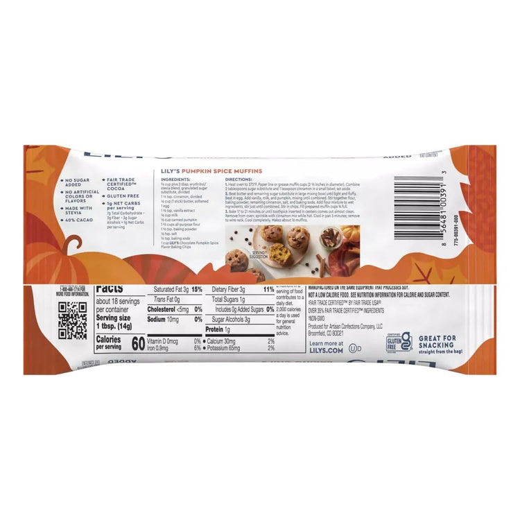 Chocolate Pumpkin Spice Baking Chips 9 Oz 3 Pack (3 Count)