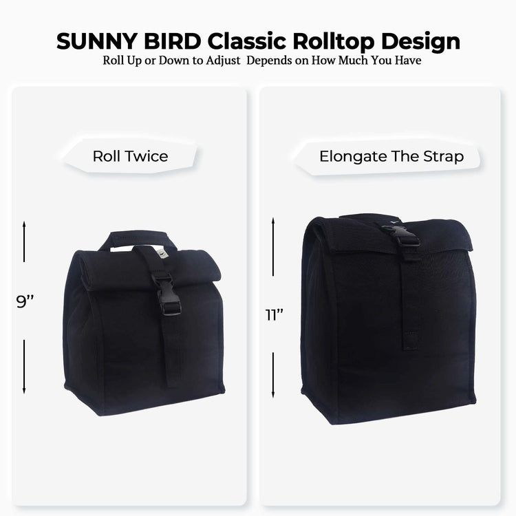 Insulated Lunch Bag Rolltop Lunch Box