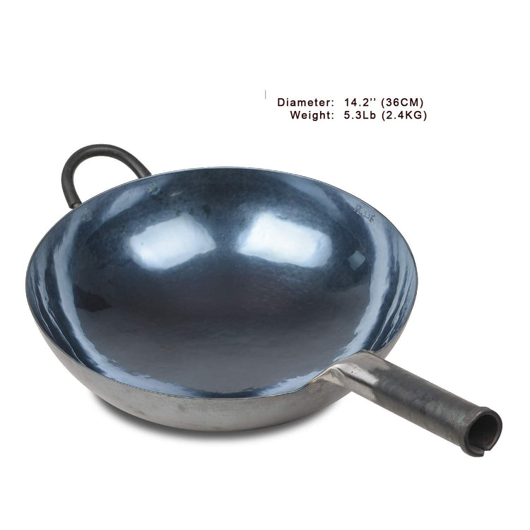 ZhenSanHuan Chinese Hand Hammered Iron Woks and Stir Fry Pans