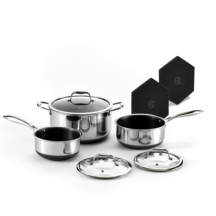 Hybrid Nonstick 6 Pc Pot Set & Trivets