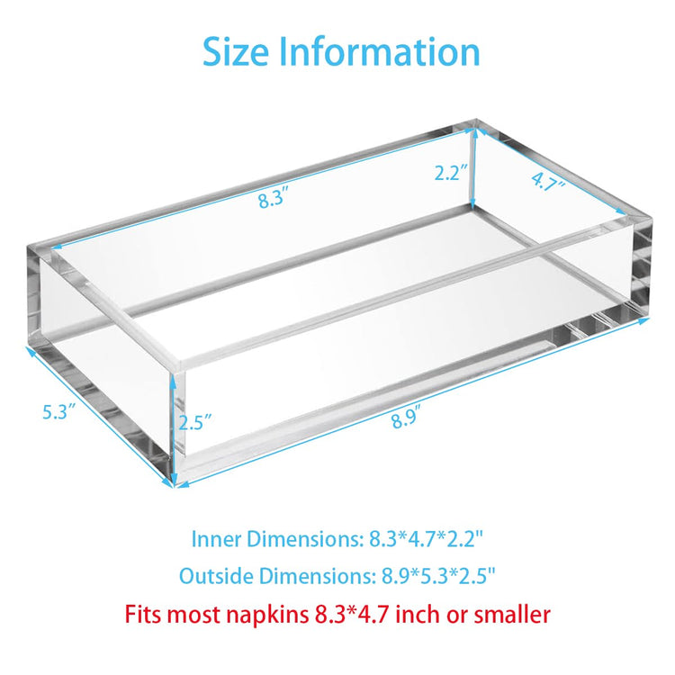 Acrylic Napkin Holder Tray
