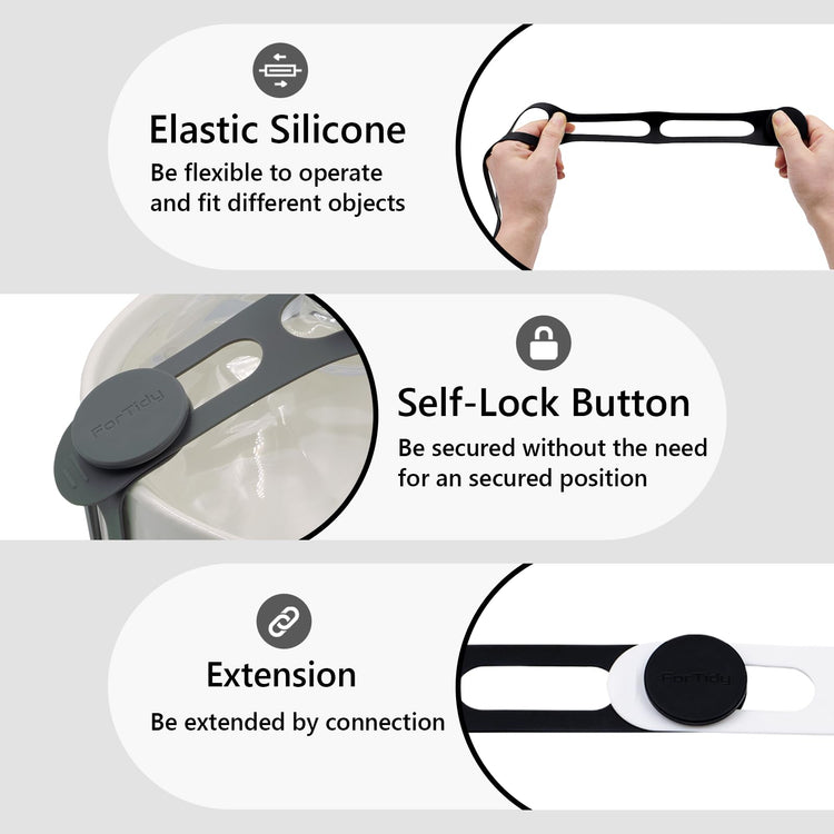 Silicone Latch Strap for Slow Cooker Lid (2 Count)